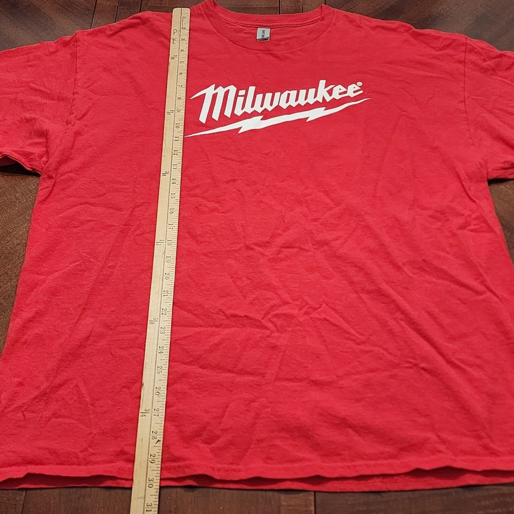 Milwaukee Tools Men's 2XL T-Shirt Cotton Red My Tool Last Longer Than Your Tool - Picture 8 of 8